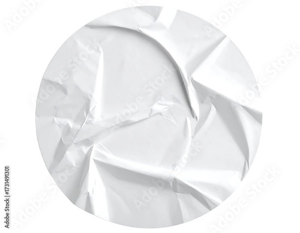Obraz Wrinkled white circular sheet