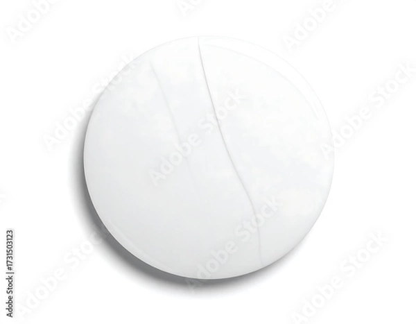 Fototapeta Round, blank, white button; slight texture