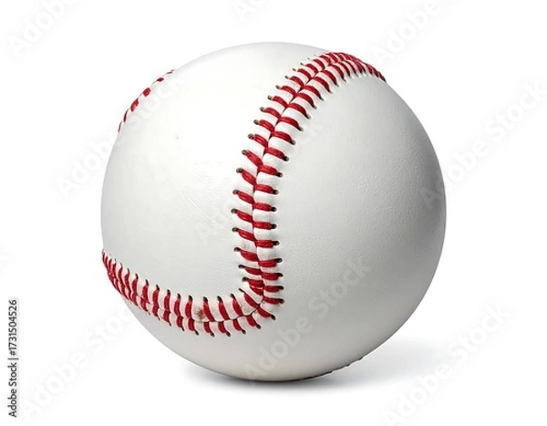Fototapeta Close-up of a white baseball with red stitching (2)