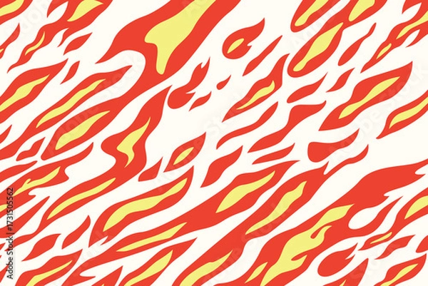 Fototapeta Illustration of flame effect spreading from the center.