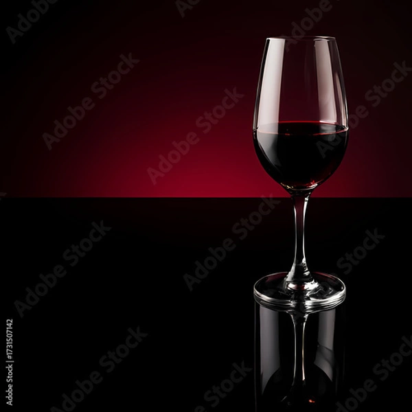 Fototapeta Elegant dark background with wine reflections.