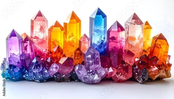 Obraz Colorful Crystal Cluster Display.