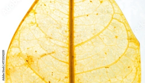Obraz Dried leaf veins, translucent yellow