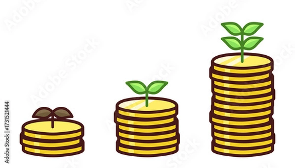 Obraz 資産運用　資産形成　イメージイラスト