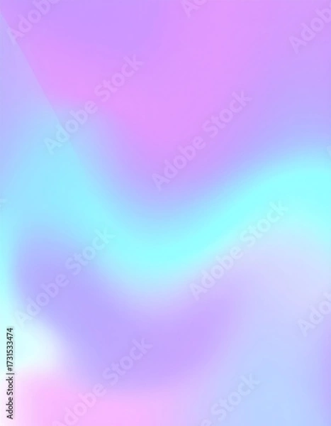 Fototapeta Soft Pastel Gradient Waves Background.