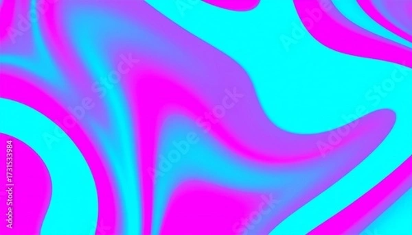 Fototapeta Soft Pastel Gradient Waves Background.