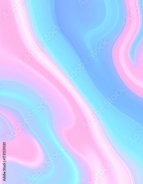 Fototapeta Soft Pastel Gradient Waves Background.