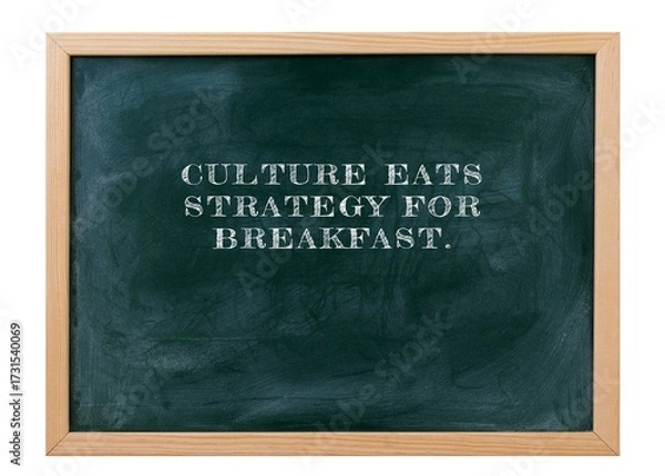 Fototapeta Culture eats strategy for breakfast Team dynamics determine