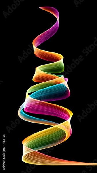 Fototapeta trails twisting randomly over a dark background generating dynamic and mystical abstract visuals