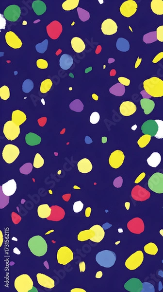 Fototapeta dots scattered unevenly across a dark background giving a playful and contemporary style