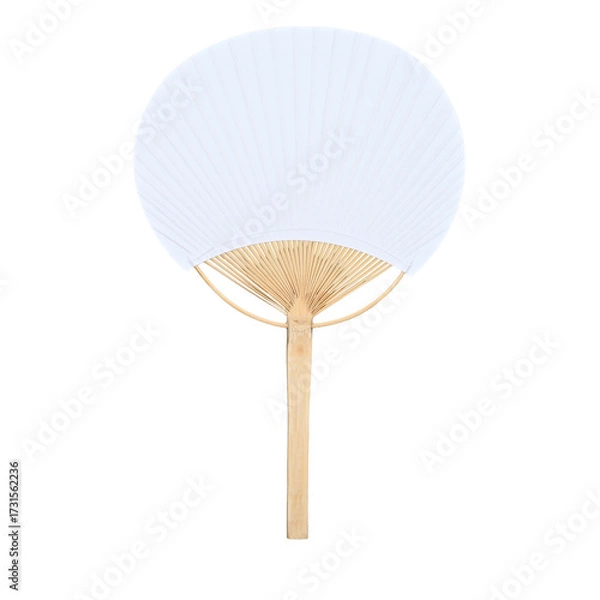 Obraz 和風の白いうちわ