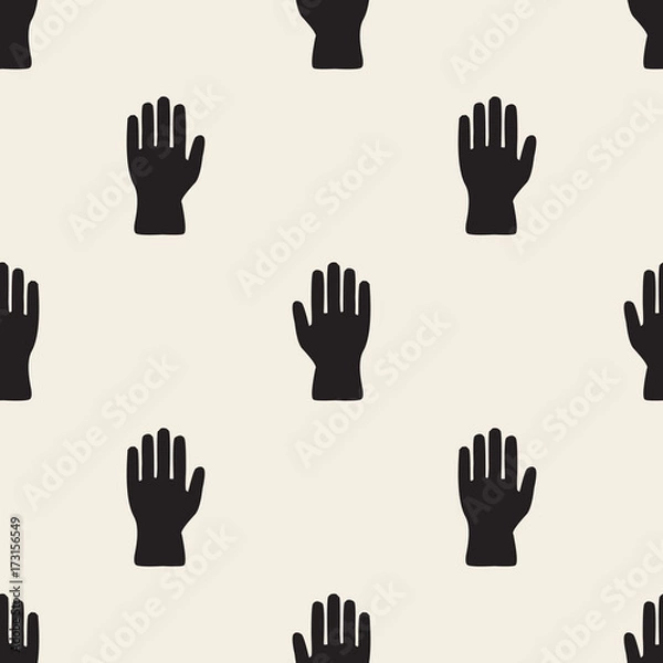 Obraz seamless monochrome glove pattern background