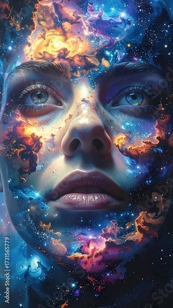 Obraz Cosmic woman's face
