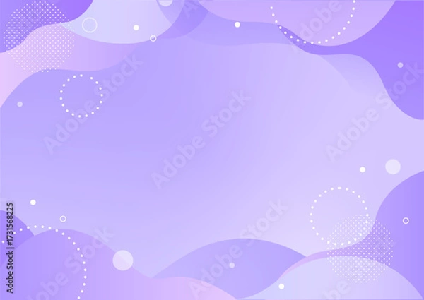 Obraz 幾何学 ウェーブ グラフィック フレーム 背景素材 紫