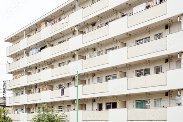 Obraz 団地の外観。日本の住宅事情