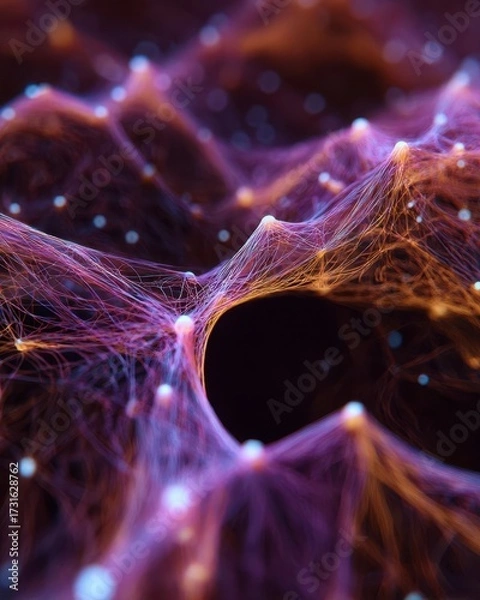 Obraz Abstract Network of Light Connections