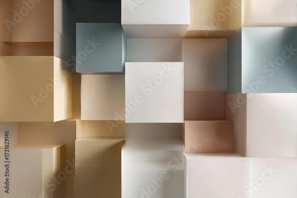 Obraz abstract background with cubes
