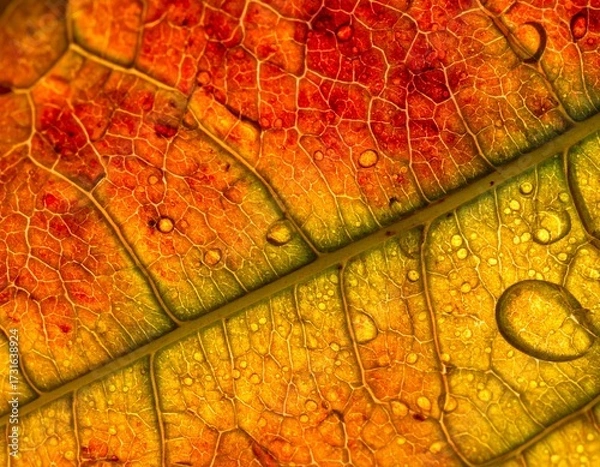 Fototapeta autumn leaf macro