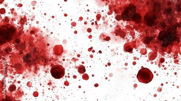 Fototapeta Abstract Red Splash Background with Dynamic Shapes and Textures