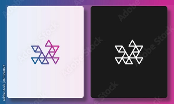 Obraz Pixel V Abstract Logo