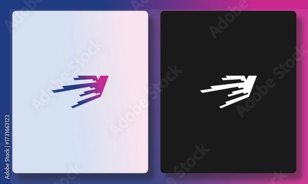 Obraz Speed V Letter Logo