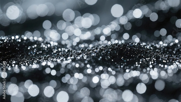 Obraz water drops on black background