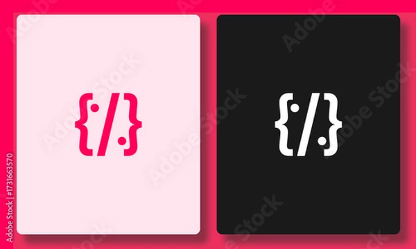 Obraz Twin Brackets Code Logo