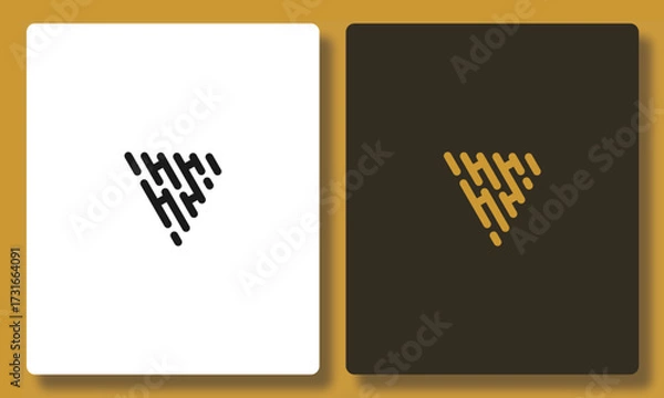 Obraz Abstract V Triangle Logo