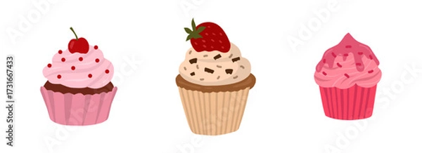 Obraz Muffin Cupcake Icon Set