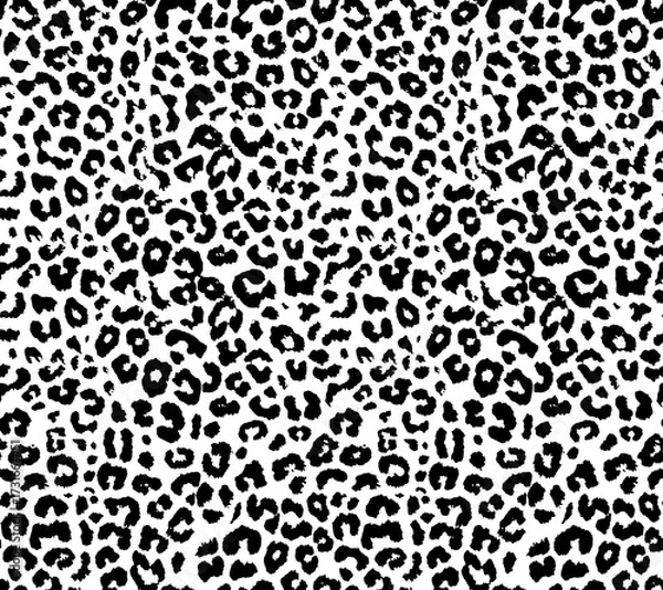 Fototapeta leopard animal skin seamless pattern, abstract texture textile 