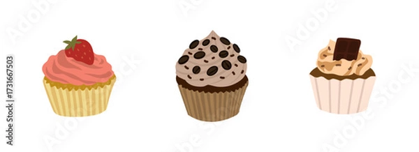 Obraz Muffin Cupcake Icon Set