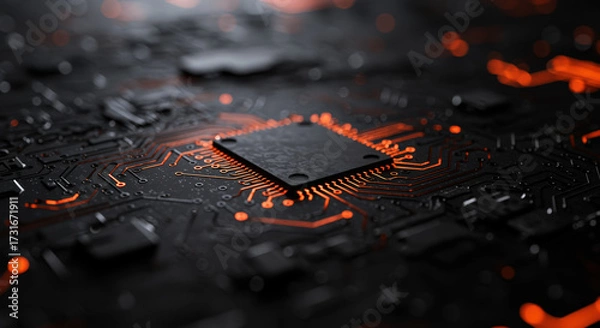 Obraz close up of computer chip