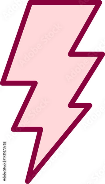 Obraz Lightning Bolt Icon Set - Outline and Solid Filled Vector Symbols