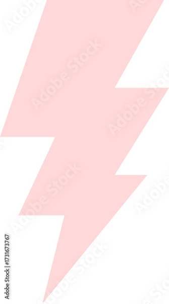 Fototapeta Solid Lightning Bolt Vector Icon Set - Energy, Power, and Fast Speed