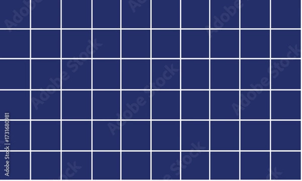 Fototapeta Grid pattern with white lines on a dark blue background. 