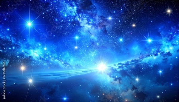 Obraz Starry blue cosmic expanse