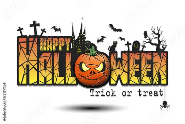 Fototapeta Happy Halloween. Trick or treat