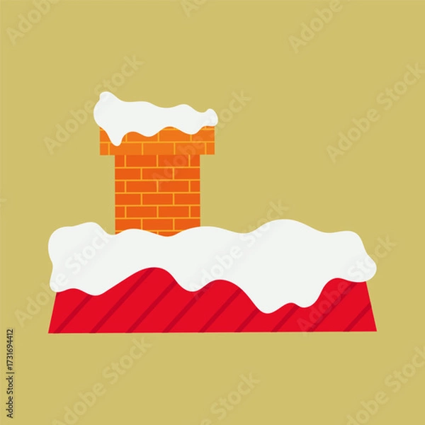 Fototapeta Christmas holiday icons with festive elements and decorations