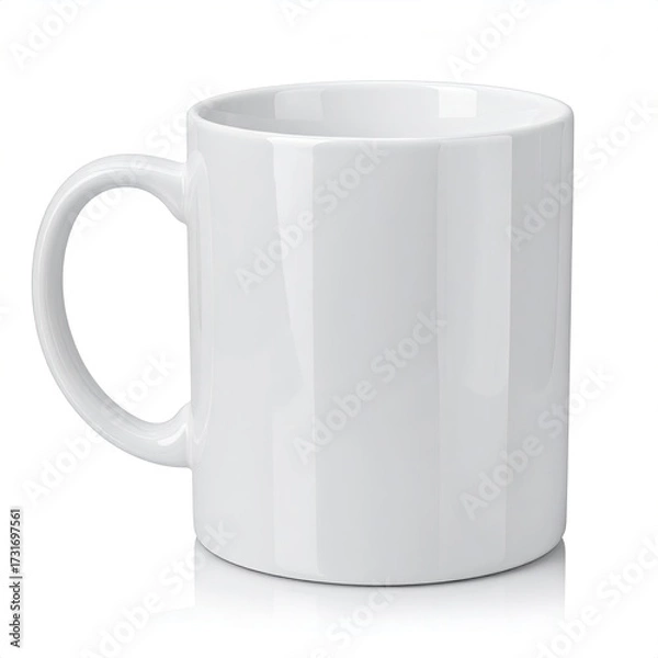 Obraz Plain white ceramic mug