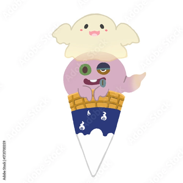 Obraz オバケのアイスクリーム