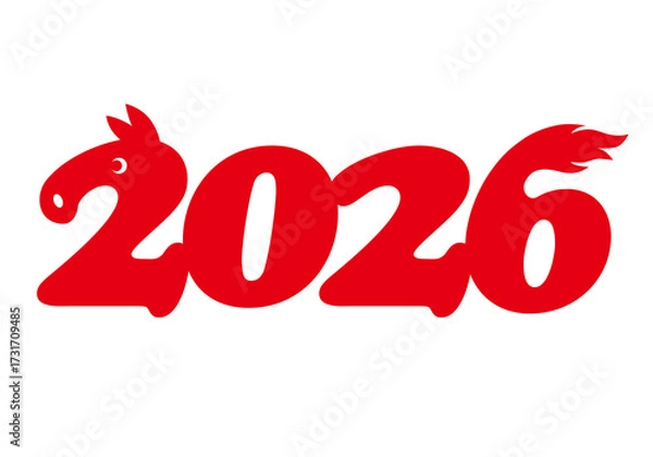 Obraz 2026馬ロゴ　(午年　年賀状用)
