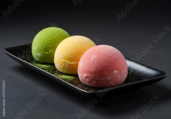 Obraz Three colorful ice cream balls