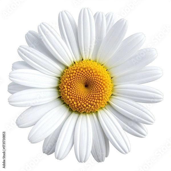 Fototapeta Close-up of a single white daisy with a yellow center