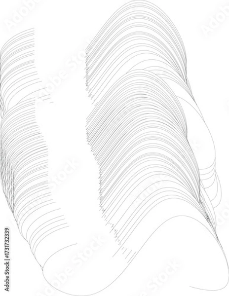 Fototapeta Dynamic Fluid Shapes and Colorful Flowing Curves, Abstract Graphic Design Elements


