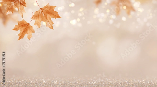 Obraz Dreamy Autumn Maple Leaf Background