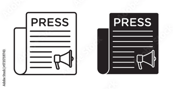 Obraz press release icon