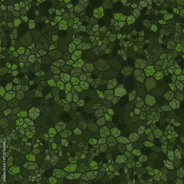 Obraz Abstract seamless pattern with green mosaic paving vector illustration.