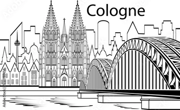 Fototapeta Cologne sityscape, Germany