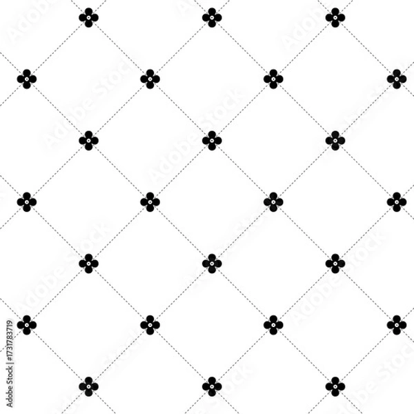 Fototapeta Abstract flower pattern background, Geometric seamless pattern, Geometric grid pattern