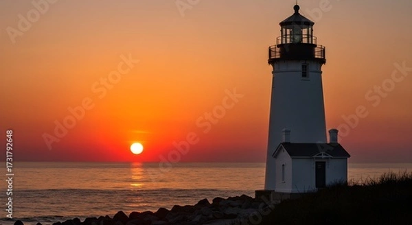 Obraz Lighthouse at sunset